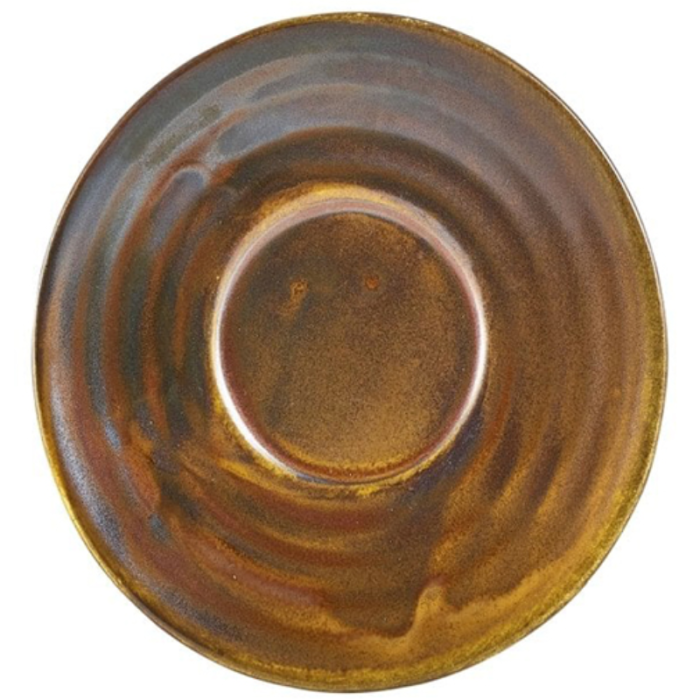 127344 Genware Terra Porcelain Rustic Copper Saucer 11.5cm