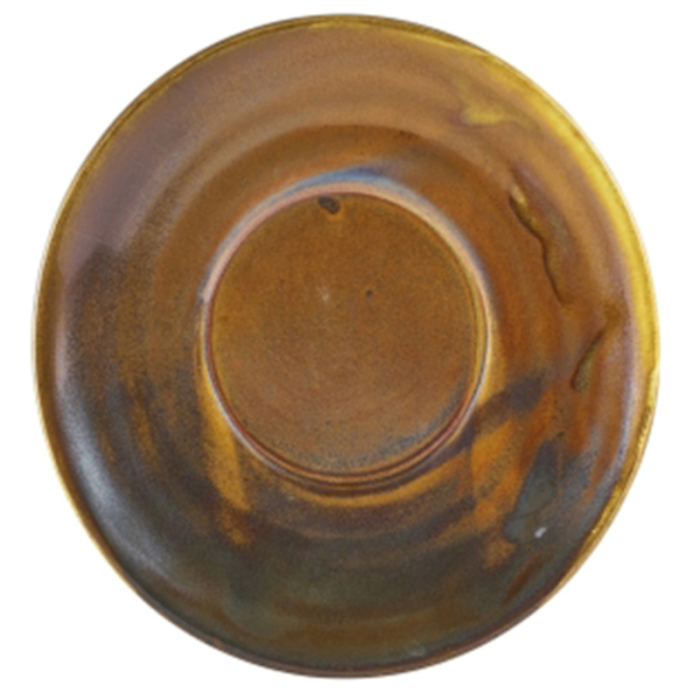127345 Genware Terra Porcelain Rustic Copper Saucer 14.5cm