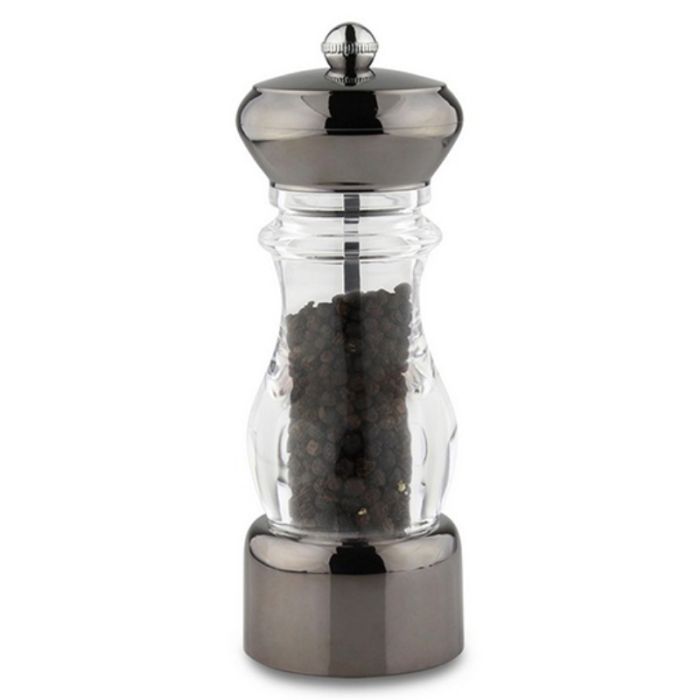 Gun Metal Plated & Acrylic Salt / Pepper Mill 17cm