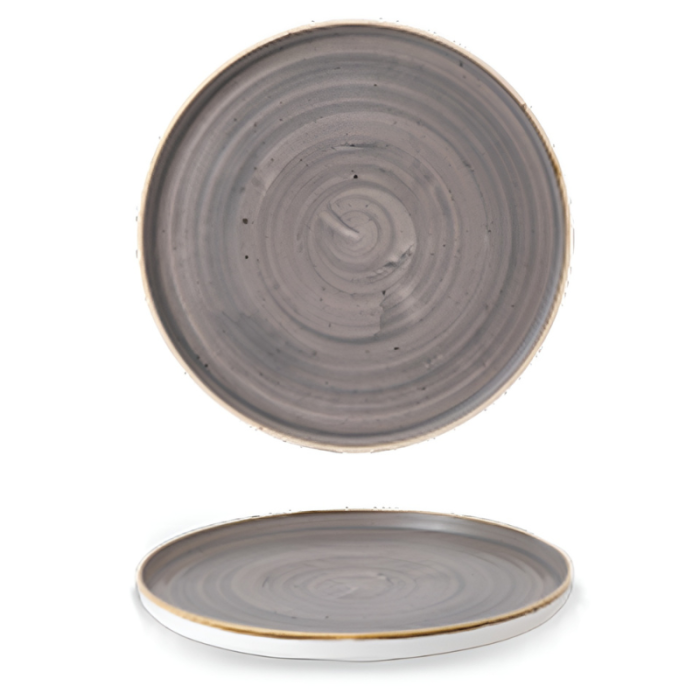Churchill Stonecast Grey Walled Plate 6.3 (Pack 6)
