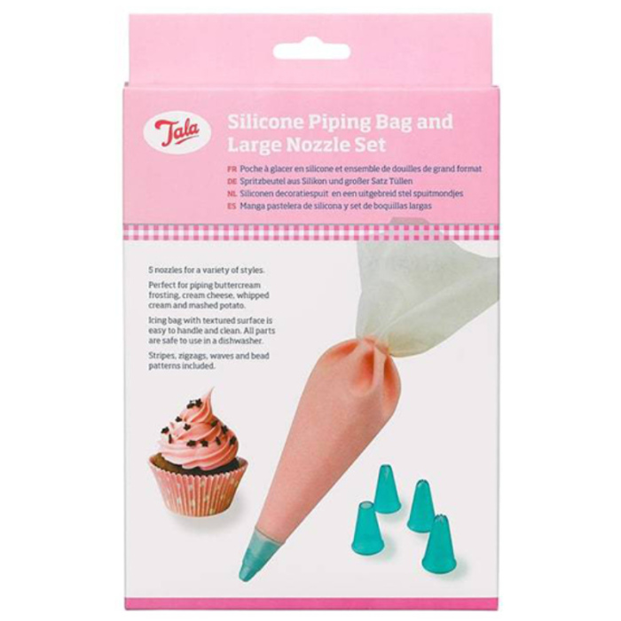 Tala Silicone Icing Bag and Large Nozzle Set