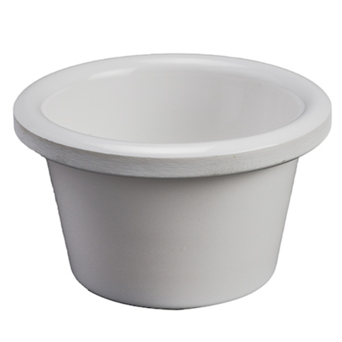 Melamine Smooth Round Ramekin White 2oz