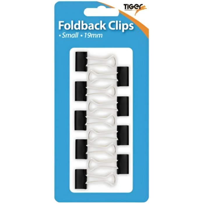 Tiger Fold Back Clips 19mm (Pack 9)