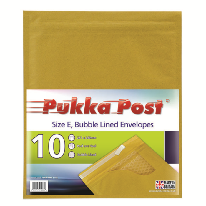 Bubble Lined Envelope Peel & Seal Size E (Pack 10)