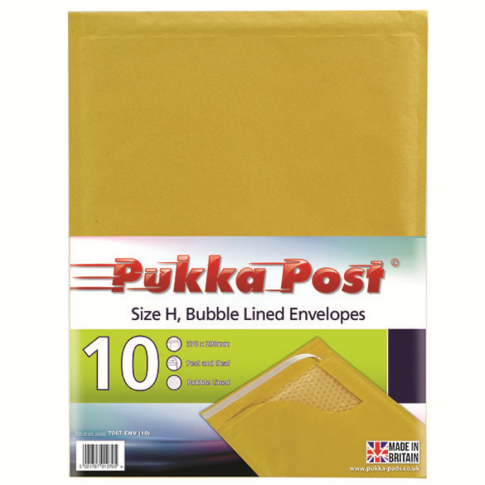 Bubble Lined Envelope Peel & Seal Size H (Pack 10)