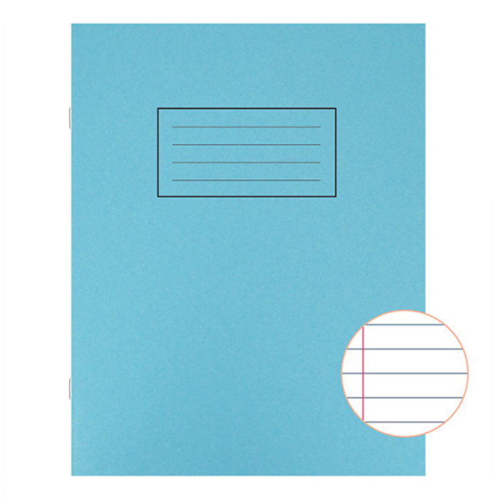 Silvine Exercise Book Lined 80 Pages 229x178mm Blue EX104 (Pack 10)