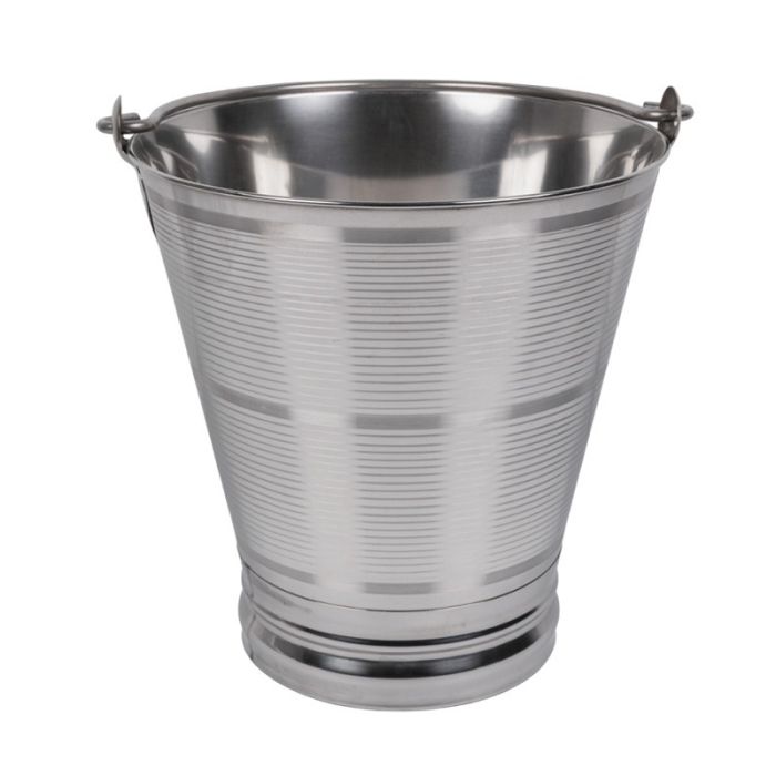 Stainless Steel Tapered Bucket No 10 with Base 9 Litre