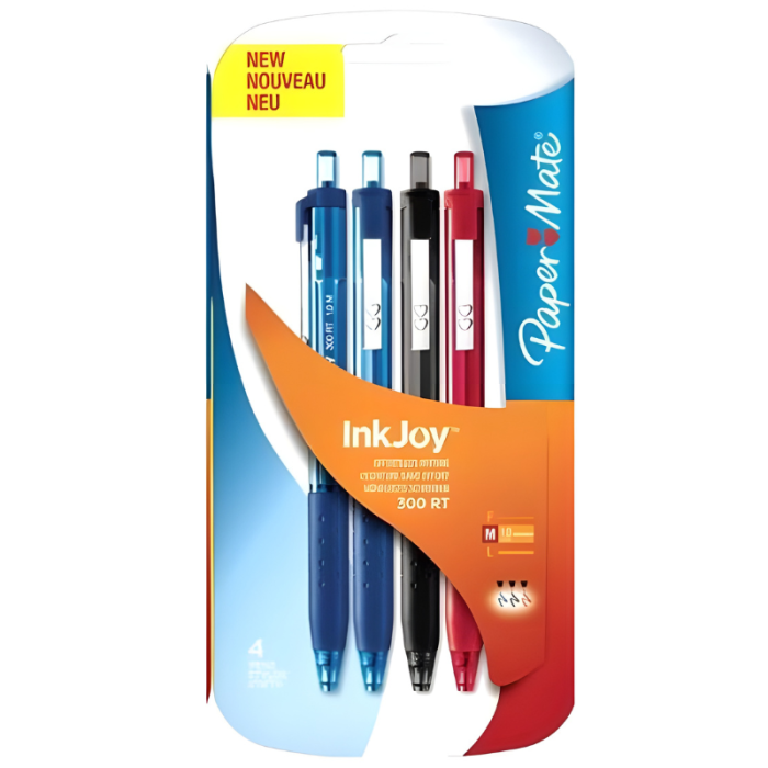 Paper Mate InkJoy Retractable Ball Pen 300 RT (Pack 4)