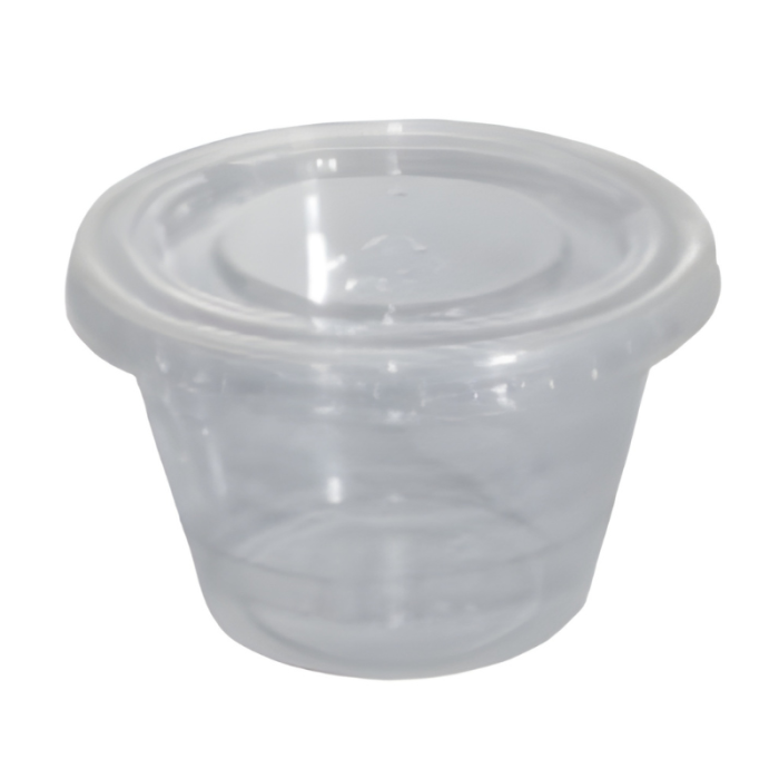 Plastic Portion Pot and Lid 2.5oz (Pack 100)