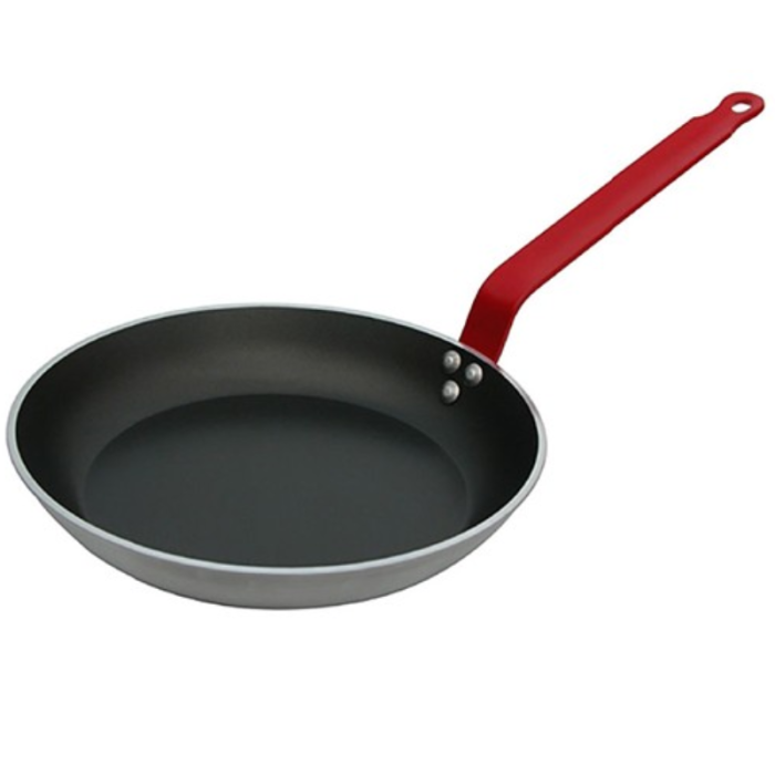 De Buyer Induction Non-stick Fry Pan, Red Iron Handle, 24cm