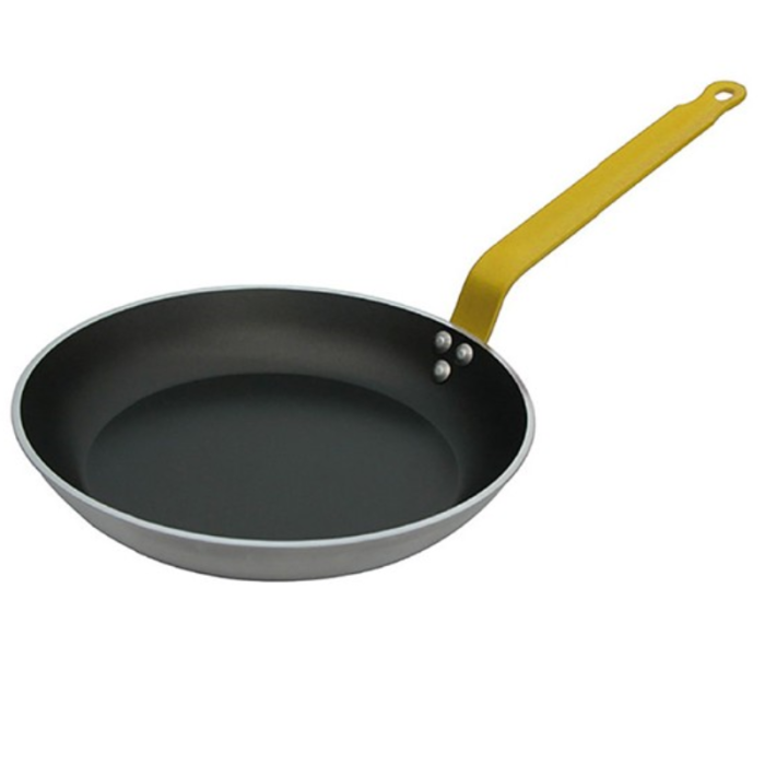 De Buyer Induction Non-stick Fry Pan, Yellow Iron Handle, 28cm