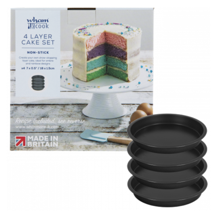 Wham Cook 18cm 4 Layer Rainbow Cake Set