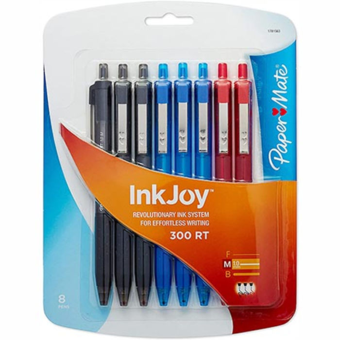 Paper Mate InkJoy Retractable Ball Pen 300 RT (Pack 8)
