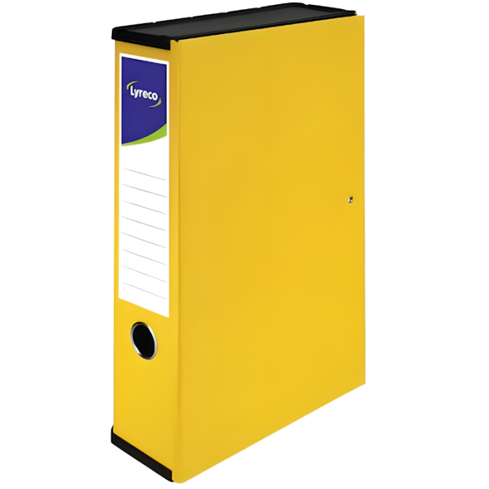 Lyreco Foolscap Box File Yellow