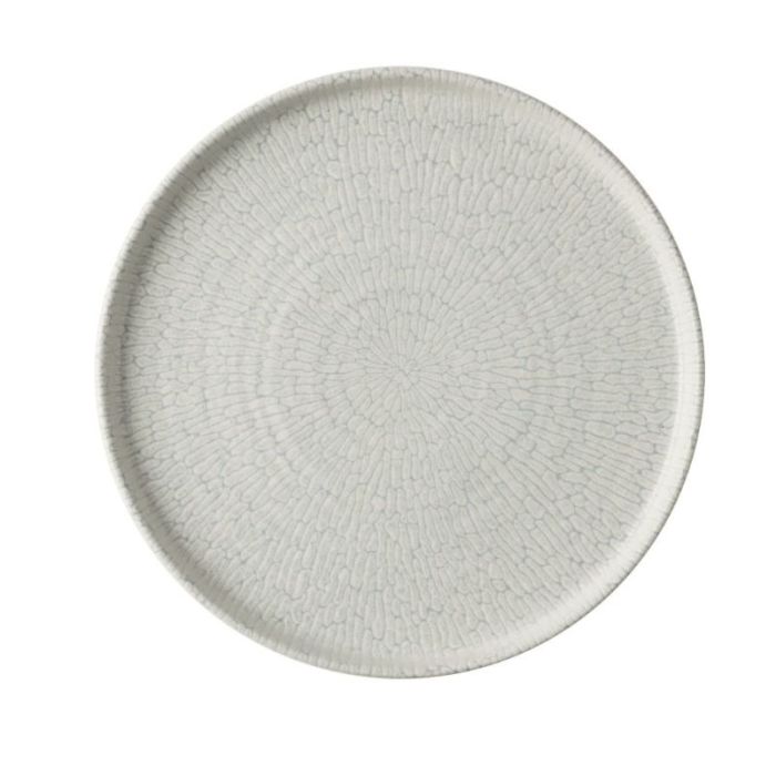 Churchill Delta Grey Walled Plate 10.25"