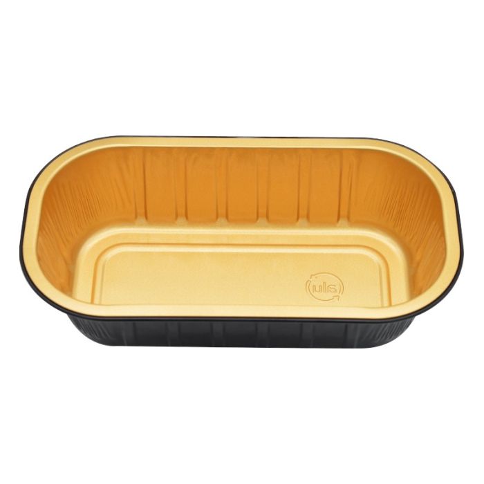 Premium Black and Gold 670ml Rect. Foil Container (Pack 50)