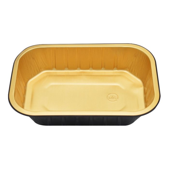Premium Black and Gold 1000ml Rect. Foil Container (Pack 50)