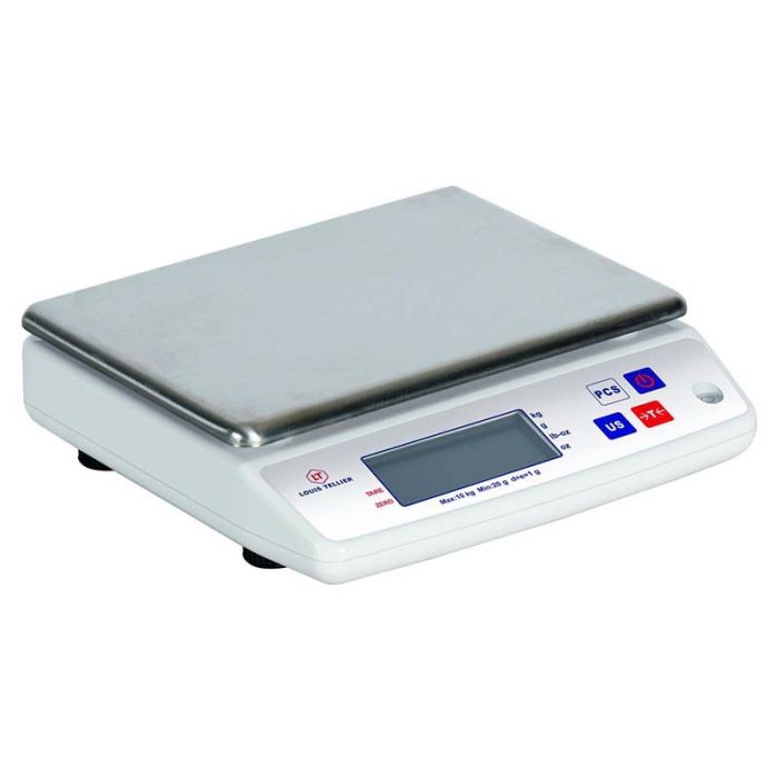 Tellier Professional Electric Scale 10kg x 1g (22 x 16.5cm Weighing Area)