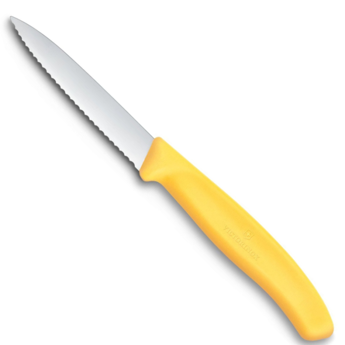 Victorinox Polypropylene Paring Knife with Pointed Tip Serrated Edge in Yellow 8cm