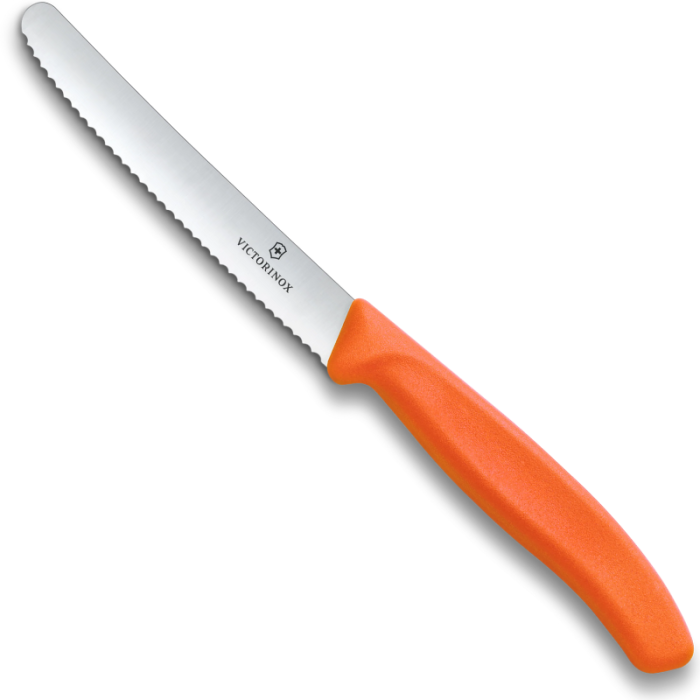 Victorinox Polypropylene Tomato Utility Knife Serrated Edge in Orange 11cm