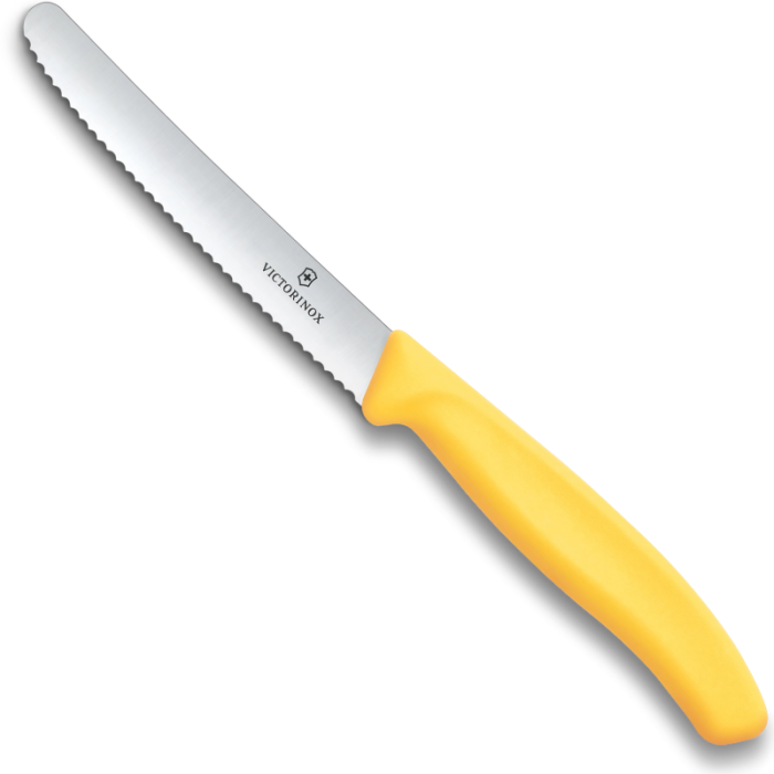 Victorinox Polypropylene Tomato Utility Knife Serrated Edge in Yellow 11cm