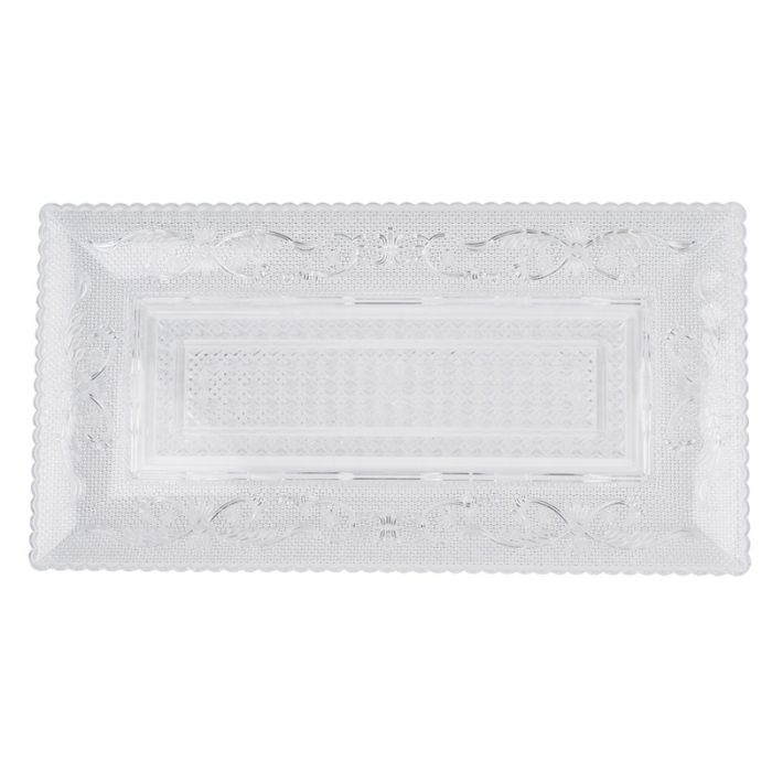 Plasticforte Crystal Plastic Serving Tray 15 x 28.5cm