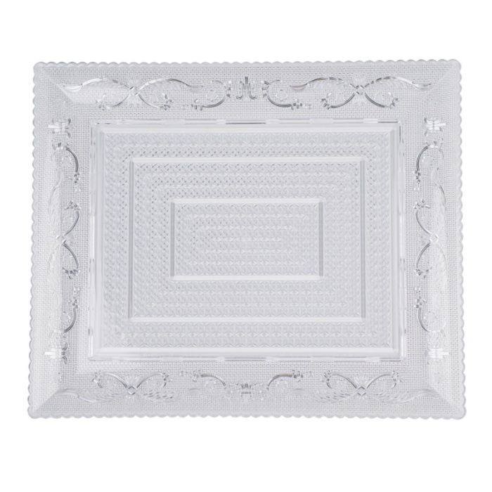 Plasticforte Crystal Plastic Serving Tray 23.5 x 28cm