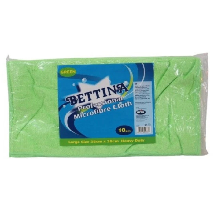 Bettina Professional Microfibre Cloth Green (Pack 10)