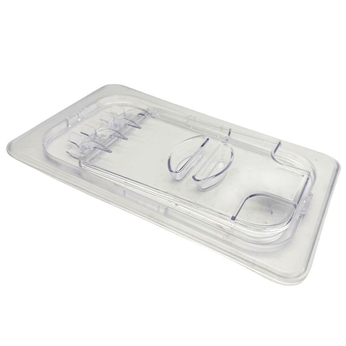 Gastronorm Flip Lid Clear Polycarbonate 1/9