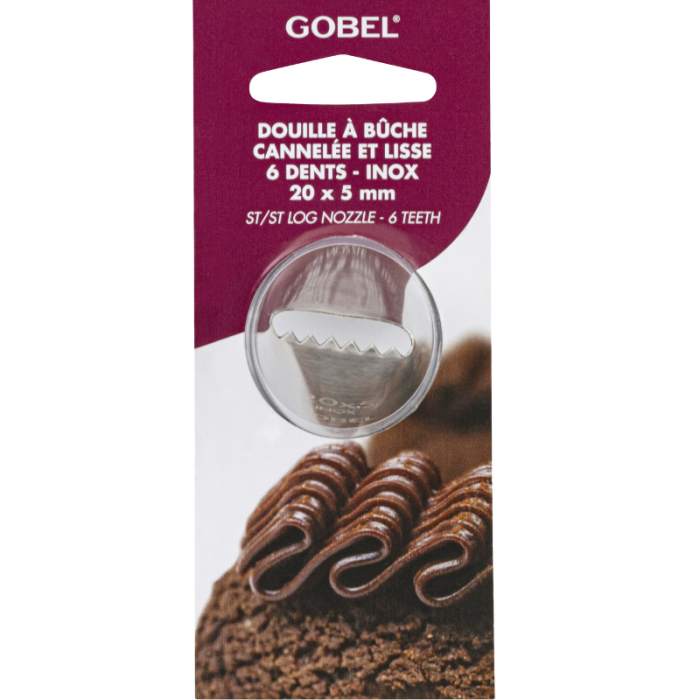 Gobel 20 x 5mm Log Piping Nozzle 6 Teeth