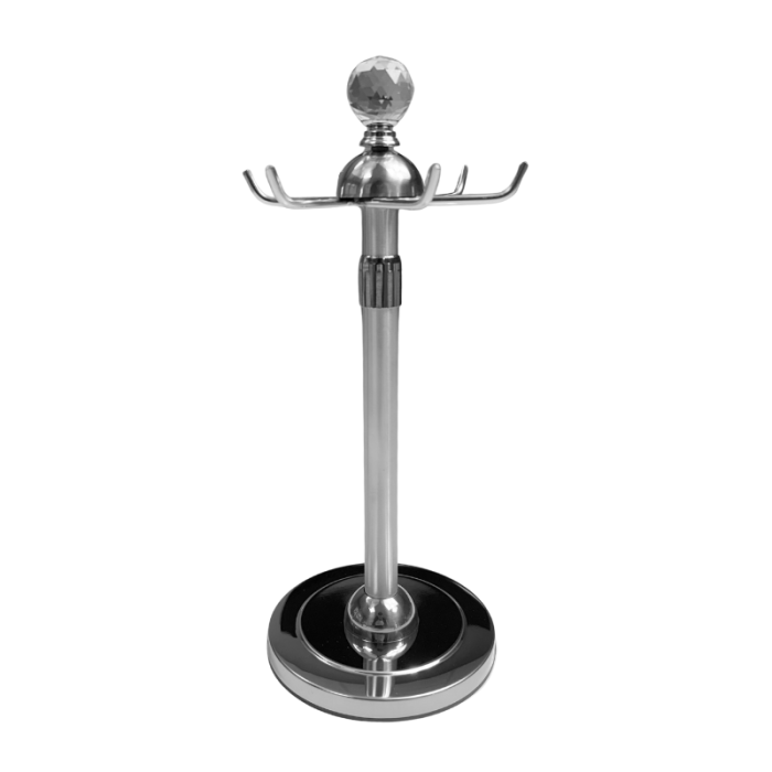 Stainless Steel Rotating Kitchen Utensil Holder 6 Hooks