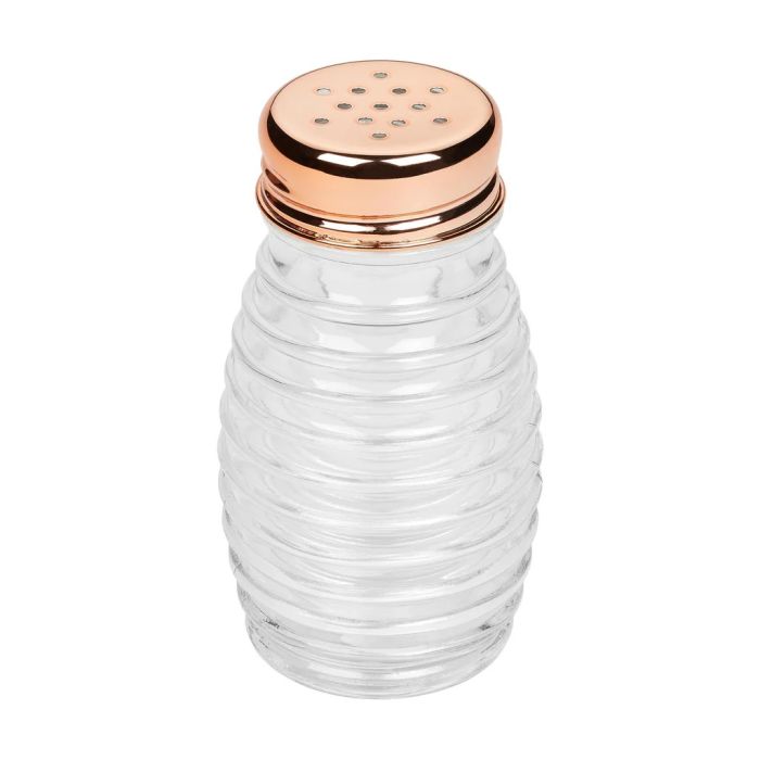 Beehive Glass Salt / Pepper Shaker With Rose gold Finish Top 85ml