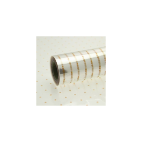 Cellophane Plastic Film Roll Gold Dots 800mm x 100meter
