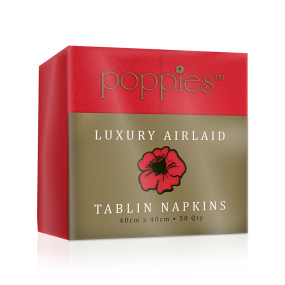 Tablin Red 8 Fold 40cm Airlaid Napkins (Pack 50)