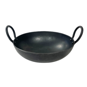 Round Black Iron Karahi 7"