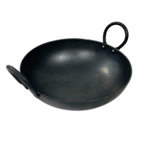 Round Black Iron Karahi 8"