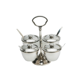 Mini Revolving 4 Bowl Pickle Stand