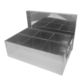 6 Compartments Rectangular Spice Box 29cm x 20cm x 9.5cm