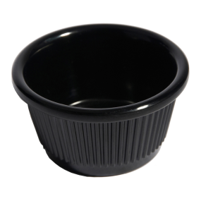 Melamine Black Fluted Ramekin 1.5oz