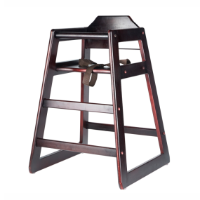 Wooden Baby High Chair Walnut