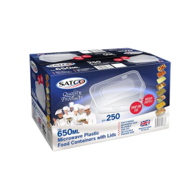 Satco 650ml Container & Lid (Pack 250)