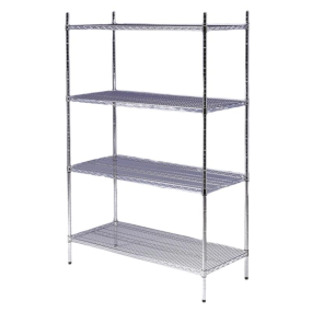 Chrome Shelving 4 Tier w90 x d60 x h180cm