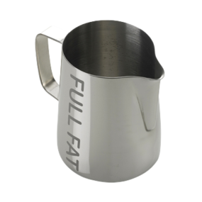 Milk Frothing Jug Steel 1 Litre Inscribed Full Fat