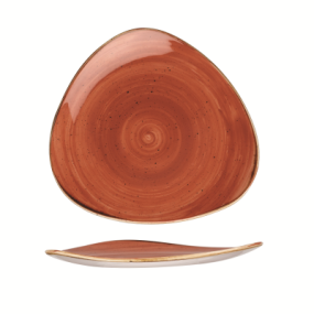 Churchil Stonecast Orange Lotus Plate 12"