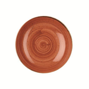 Churchil Stonecast Orange Coupe Large Bowl 12"