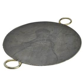 Round Black Iron Tawa 20"