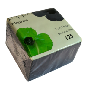 Lunch Napkin 2ply 33cm Black (Pack 125) [125/16]