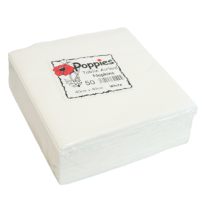 Tablin White 4 Fold 40cm Airlaid Napkins (Pack 50)