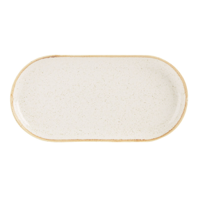 Seasons Oatmeal Narrow Oval Plate 32 x 20cm / 12 1/2" x 8"