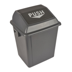 Quadrate Grey Rubbish Bin 25 Litre
